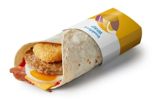 mcds Breakfast Wrap with Ketchup