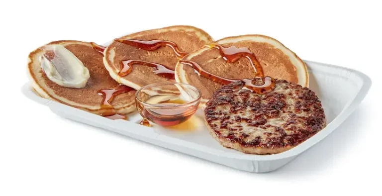 Pancakes & Sausage with Syrup