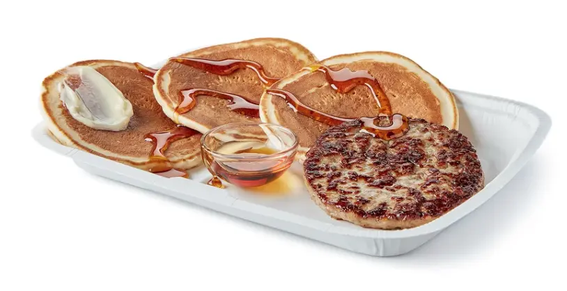 Pancakes & Sausage with Syrup